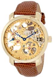 Akribos XXIV Bravura Szkieletowa tarczy/Skóra Ø43 mm AK406YG