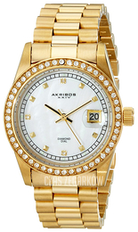 Akribos XXIV Diamond Biały/Stal w odcieniu złota Ø37 mm AK488YG