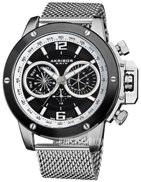 Akribos XXIV Conqueror Czarny/Stal Ø50 mm AK515SSB