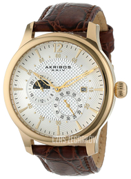 Akribos XXIV Ultimate Biały/Skóra Ø43 mm AK537YG