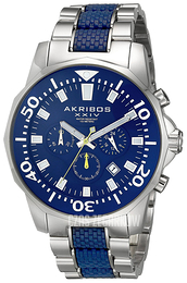 Akribos XXIV Conqueror Niebieski/Guma Ø47 mm AK561BU