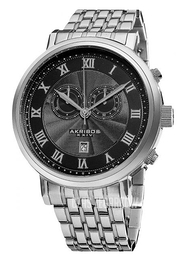 Akribos XXIV Chronograph Czarny/Stal Ø46 mm AK590SSB