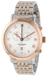 Akribos XXIV Chronograph Srebrny/Stal w kolorze różowego złota Ø46 mm AK590TTR