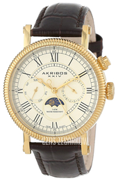 Akribos XXIV Ultimate Szampański/Skóra Ø40 mm AK610BR