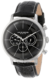 Akribos XXIV Ultimate Czarny/Skóra Ø42 mm AK647SS