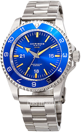 Akribos XXIV Niebieski/Stal Ø46 mm AK1002SSBU