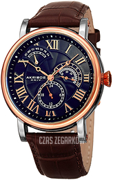 Akribos XXIV Niebieski/Skóra Ø44 mm AK1003RGBU