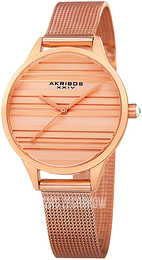 Akribos XXIV Różowe złoto/Stal w kolorze różowego złota Ø35 mm AK1005RG