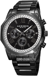 Akribos XXIV Czarny/Stal Ø34 mm AK1006GN