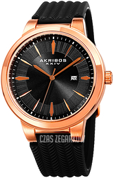 Akribos XXIV Tire Tread Czarny/Guma Ø45 mm AK1007BKR