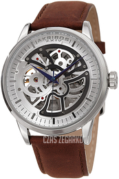 Akribos XXIV Mechanical Srebrny/Skóra Ø40 mm AK1018SSBR