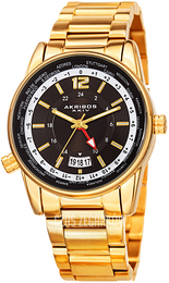 Akribos XXIV Multi-Function Brązowy/Stal w odcieniu złota Ø41 mm AK1021YGB