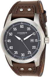 Akribos XXIV Czarny/Skóra Ø46 mm AK1024BR