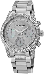 Akribos XXIV Diamond Srebrny/Stal Ø36 mm AK1038SS