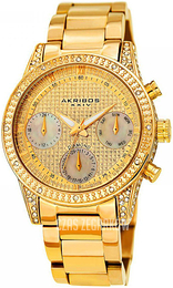 Akribos XXIV Diamond Żółte złoto/Stal w odcieniu złota Ø36 mm AK1038YG