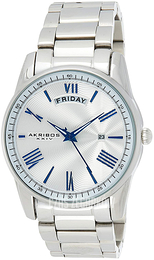 Akribos XXIV Srebrny/Stal Ø41 mm AK1039SS