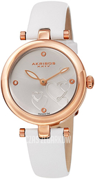 Akribos XXIV Diamond Biały/Skóra Ø34 mm AK1044WTR