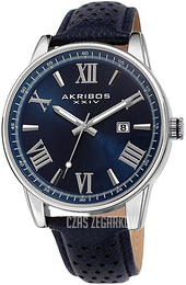 Akribos XXIV Perforated Niebieski/Skóra Ø42 mm AK1048SSBU