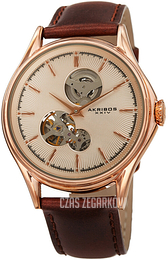 Akribos XXIV Classic Różowe złoto/Skóra Ø40 mm AK1057RGBR