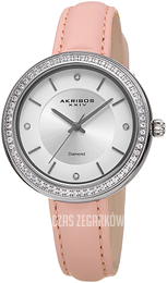 Akribos XXIV Diamond Biały/Skóra Ø35 mm AK1067PK