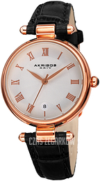 Akribos XXIV Classic Biały/Skóra Ø35 mm AK1070BKR