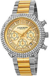 Akribos XXIV Crystal Żółte złoto/Stal w odcieniu złota Ø42 mm AK1075TTG