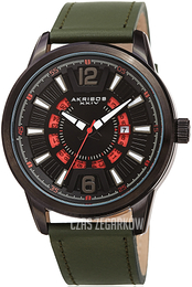 Akribos XXIV Wheel Czarny/Skóra Ø45 mm AK1079BKGN