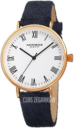 Akribos XXIV Classic Biały/Skóra Ø36 mm AK1081BK