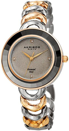 Akribos XXIV Diamond Szary/Stal w kolorze różowego złota Ø36 mm AK1088TTG