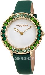 Akribos XXIV Crystal Biały/Satyna Ø34 mm AK1093GN