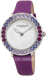 Akribos XXIV Crystal Biały/Satyna Ø34 mm AK1093PU