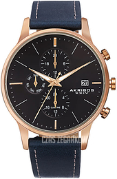 Akribos XXIV Multi-Function Czarny/Skóra Ø41 mm AK1105RGBU-S