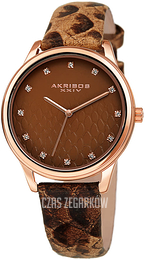 Akribos XXIV Crystal Brązowy/Skóra Ø35 mm AK1115BR