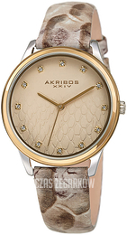 Akribos XXIV Crystal Szampański/Skóra Ø35 mm AK1115TTG