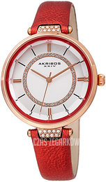 Akribos XXIV Crystal Biały/Skóra Ø34 mm AK1116RD