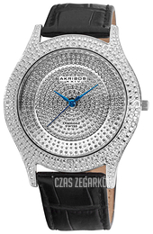 Akribos XXIV Diamond Srebrny/Skóra Ø44 mm AK463SS