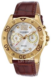 Akribos XXIV Ultimate Srebrny/Skóra Ø40 mm AK483BR