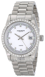 Akribos XXIV Diamond Biały/Stal Ø37 mm AK488SS