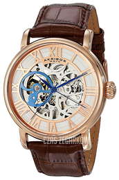 Akribos XXIV Mechanical Szkieletowa tarczy/Skóra Ø44 mm AK540RG