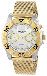Akribos XXIV Multi-Function Biały/Stal w odcieniu złota Ø40 mm AK553YG