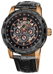 Akribos XXIV Multi-Function Czarny/Skóra Ø48 mm AK557RG