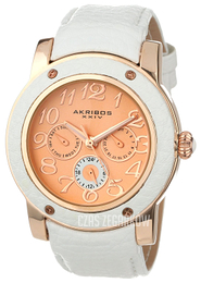 Akribos XXIV Multi-Function Różowe złoto/Skóra Ø43 mm AK560WT