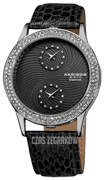 Akribos XXIV Diamond Czarny/Skóra Ø45 mm AK569BK