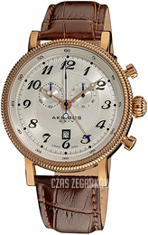 Akribos XXIV Srebrny/Skóra Ø45 mm AK589RG