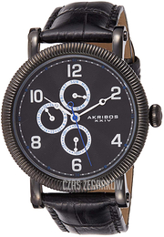 Akribos XXIV Czarny/Skóra Ø44 mm AK599BK