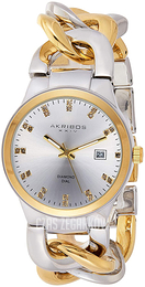Akribos XXIV Srebrny/Stal w odcieniu złota Ø38 mm AK608TTG