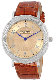 Akribos XXIV Impeccable Różowe złoto/Skóra Ø42 mm AK657BR