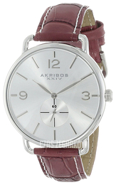 Akribos XXIV Essential Srebrny/Skóra Ø42 mm AK658BUR