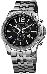 Akribos XXIV Czarny/Stal Ø46.5 mm AK662SSB