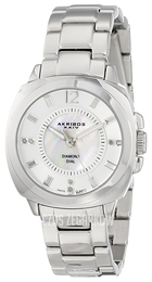Akribos XXIV Diamond Biały/Stal Ø32 mm AK668SS